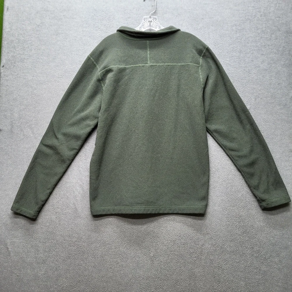 The North Face Men Jacket L Green Glacier Logo Embroidery Fleece Activewear